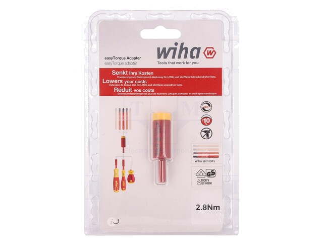 Adapter; max.2,8Nm; Bevestiging: zeskant 6mm; 10%; ElectricVario Adapter; max.2,8Nm; Bevestiging: zeskant 6mm; 10%; ElectricVario